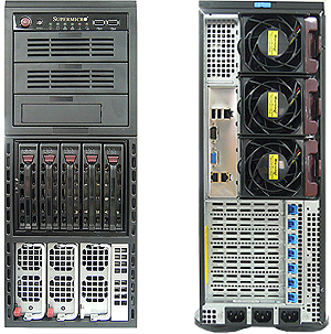 Сервер STSS Flagman EX447.2-005LH вид спереди и сзади