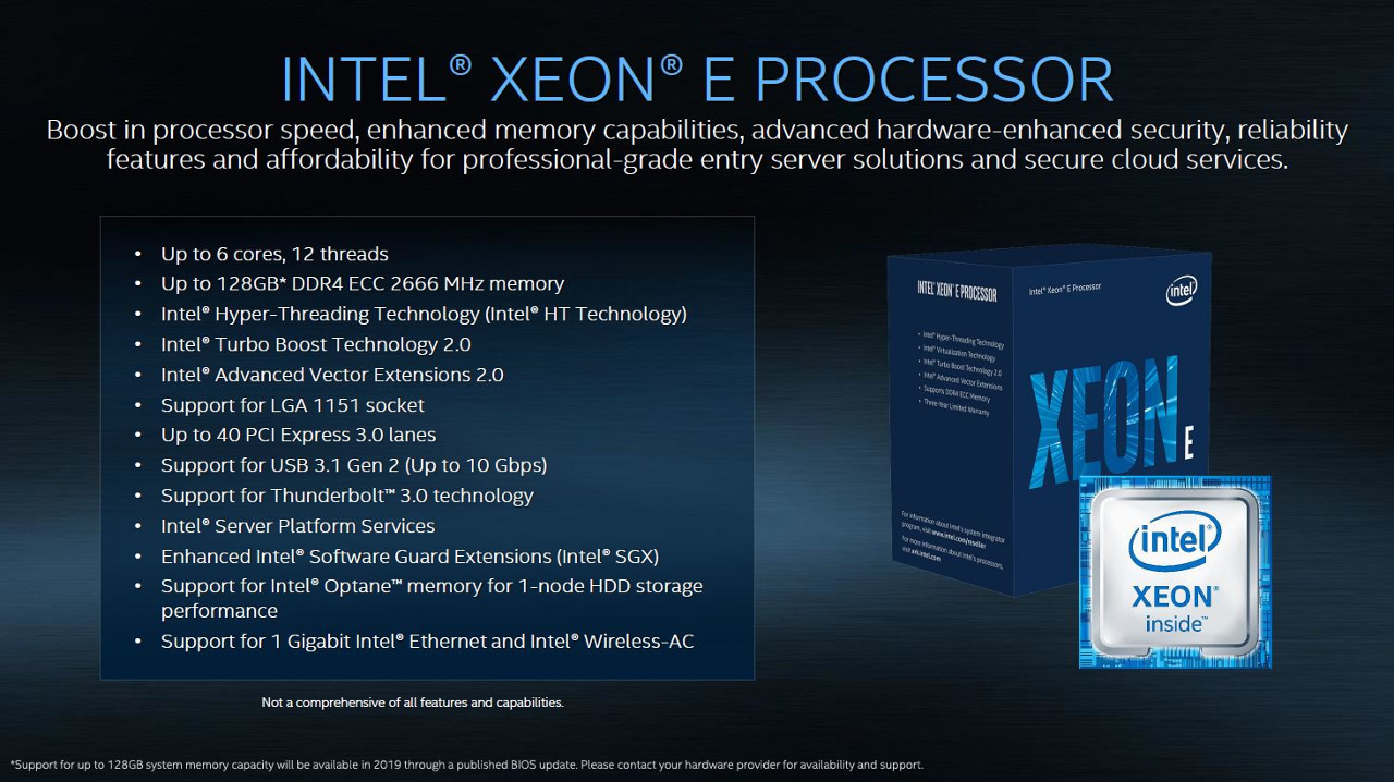    Intel Xeon E (Coffee Lake)