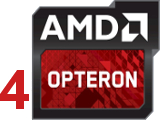 4 процессора AMD Opteron 6300